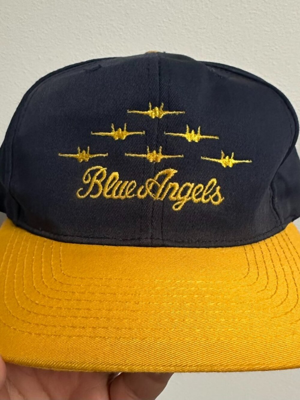 Vintage 90s Blue Angels Fighter Planes Snapback Hat